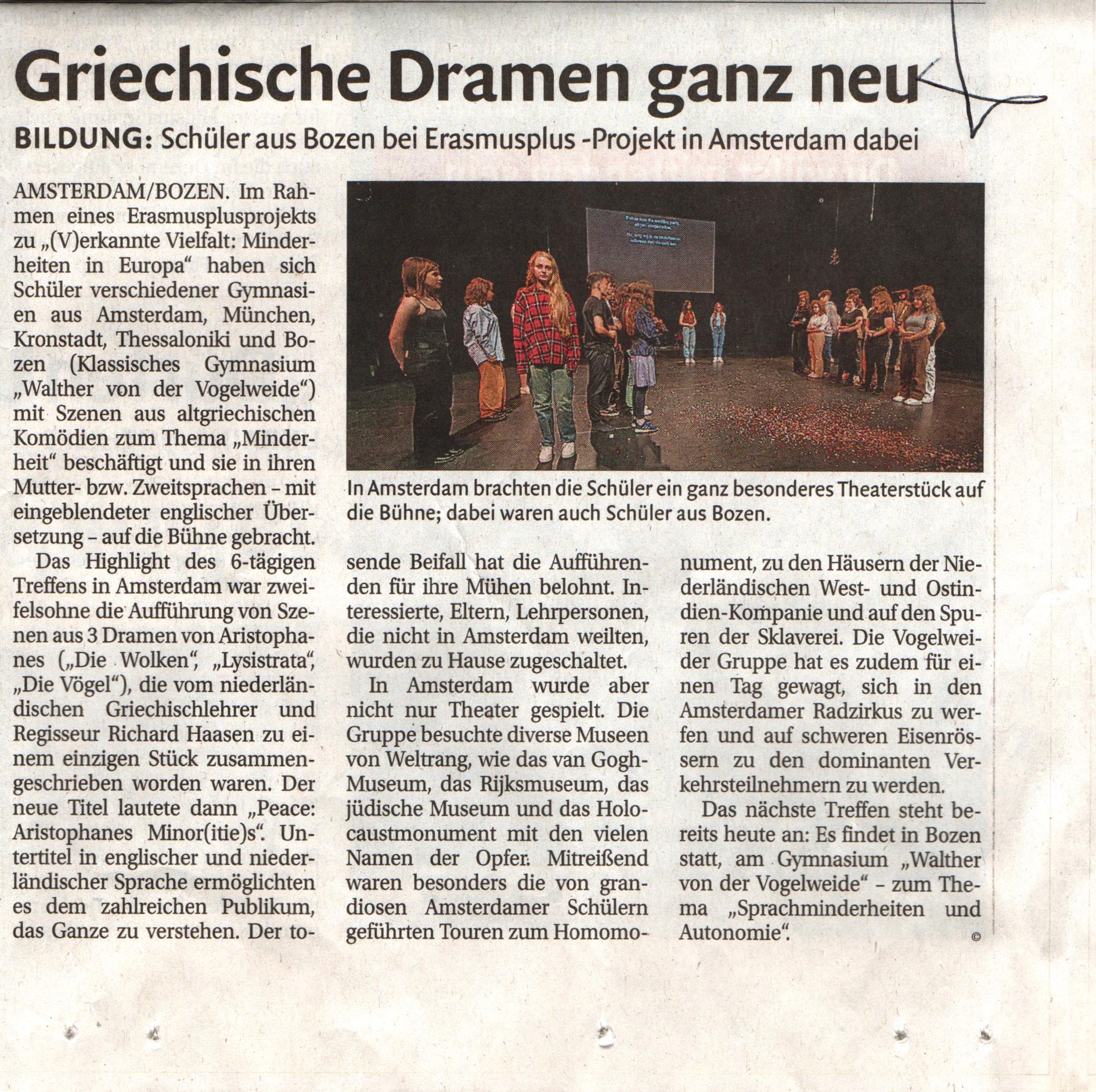 Presseartikel "Dolomiten" 26.05.2022