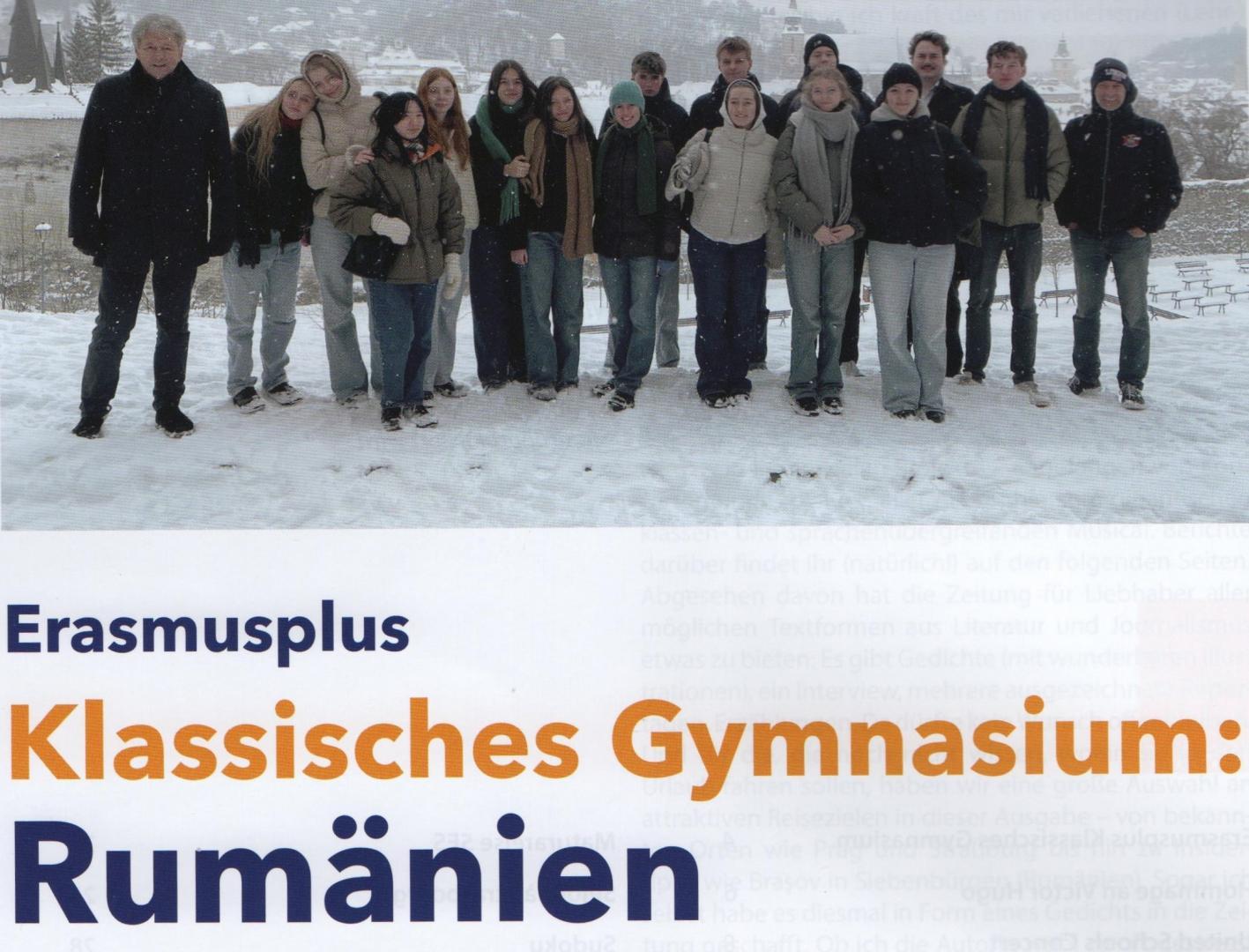 Friedenssehnsucht und Friedenssicherung: Treffen Nr. 5 in Brasov (14. – 18. Februar 2025): Artikel in Schülerzeitung Kultur(h)r